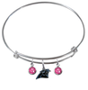 Carolina Panthers NFL Expandable Wire Bangle Charm Bracelet