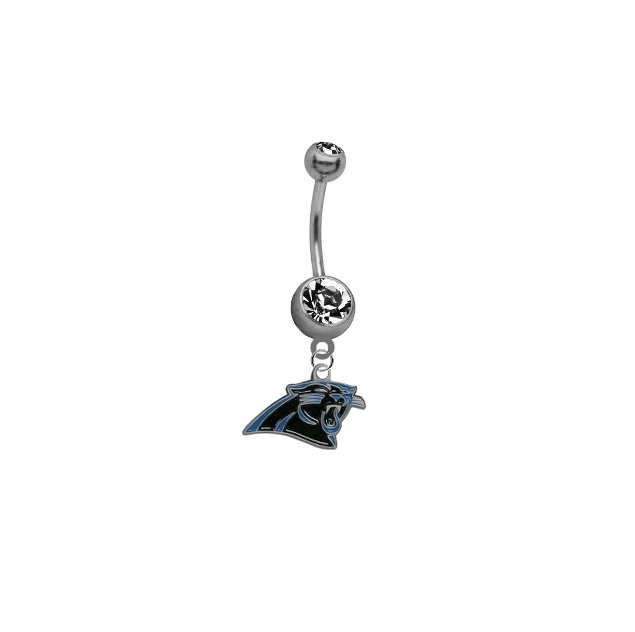 Carolina Panthers NFL Football Belly Button Navel Ring