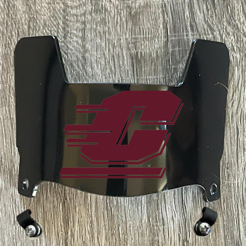 Central Michigan Chippewas Mini Football Helmet Visor Shield Black Dark Tint w/ Clips