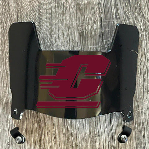 Central Michigan Chippewas Mini Football Helmet Visor Shield Black Dark Tint w/ Clips