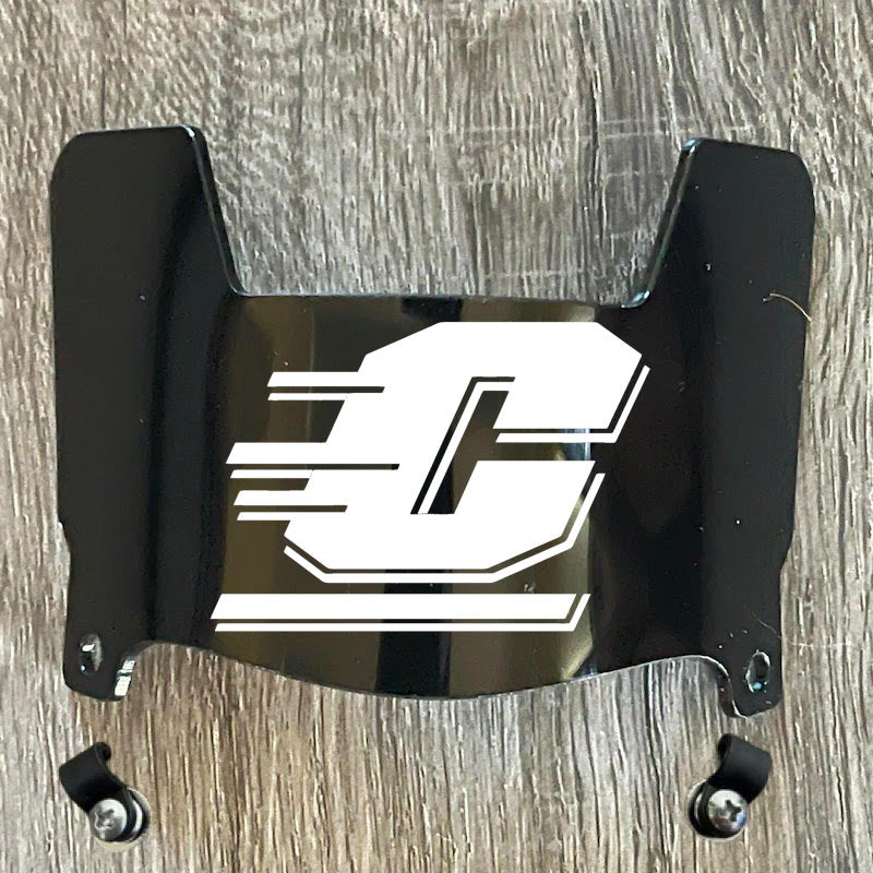Central Michigan Chippewas Mini Football Helmet Visor Shield Black Dark Tint w/ Clips