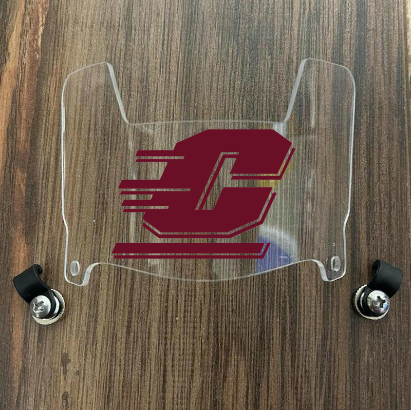 Central Michigan Chippewas Mini Football Helmet Visor Shield Clear w/ Clips