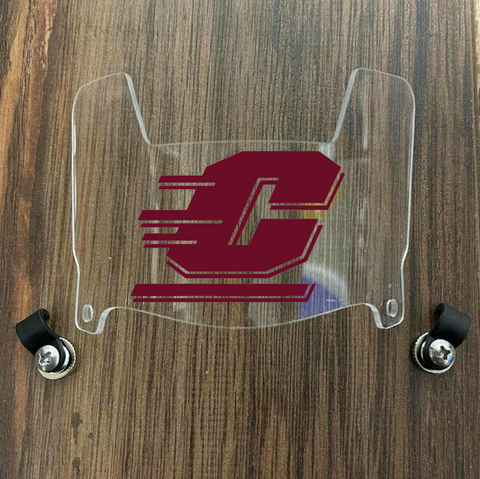 Central Michigan Chippewas Mini Football Helmet Visor Shield Clear w/ Clips