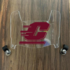 Central Michigan Chippewas Mini Football Helmet Visor Shield Clear w/ Clips