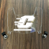 Central Michigan Chippewas Mini Football Helmet Visor Shield Clear w/ Clips