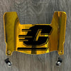 Central Michigan Chippewas Mini Football Helmet Visor Shield Gold Chrome Mirror w/ Clips