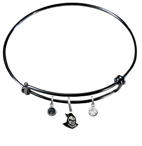 Central Florida Knights BLACK Color Edition Expandable Wire Bangle Charm Bracelet