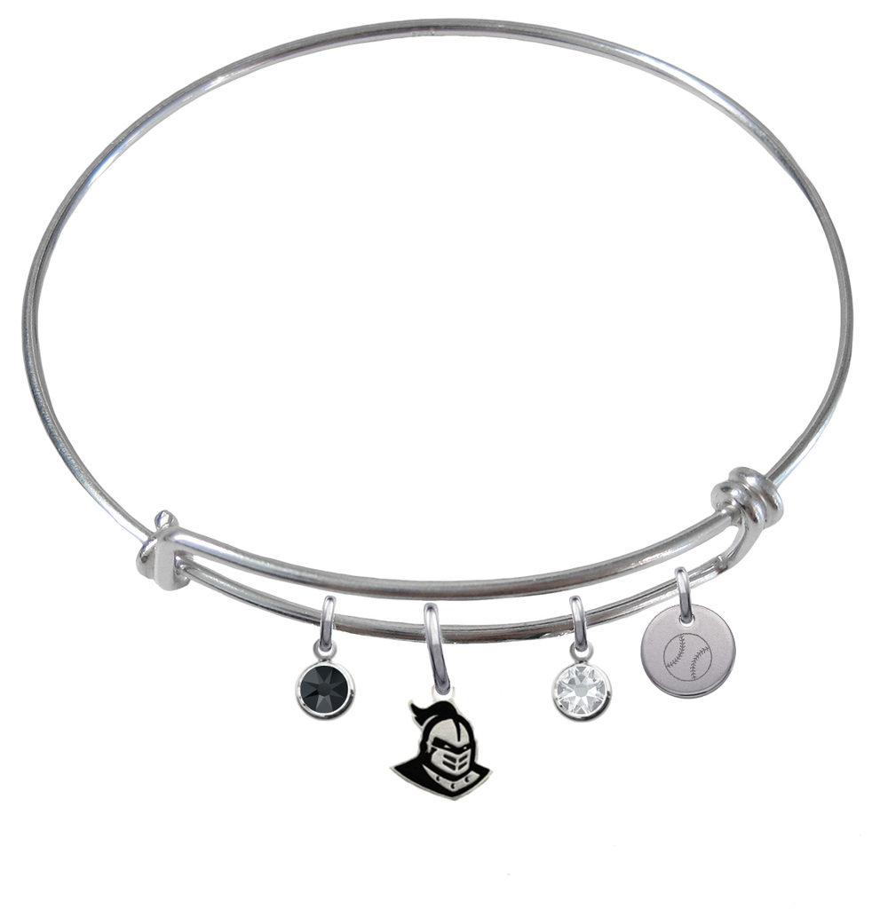 Central Florida Knights Baseball Expandable Wire Bangle Charm Bracelet
