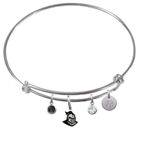 Central Florida Knights Softball Expandable Wire Bangle Charm Bracelet