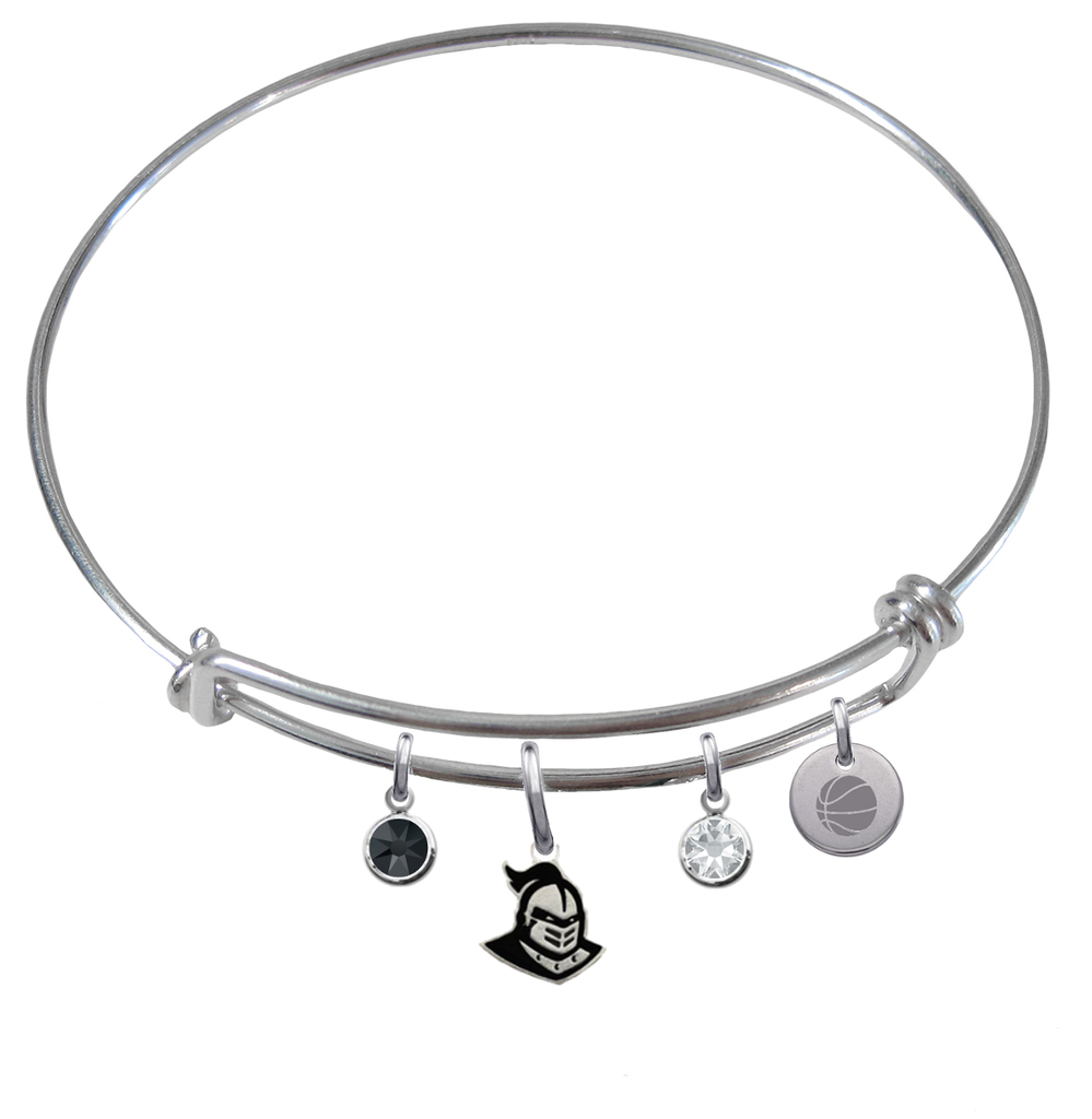 Central Florida Knights Basketball Expandable Wire Bangle Charm Bracelet