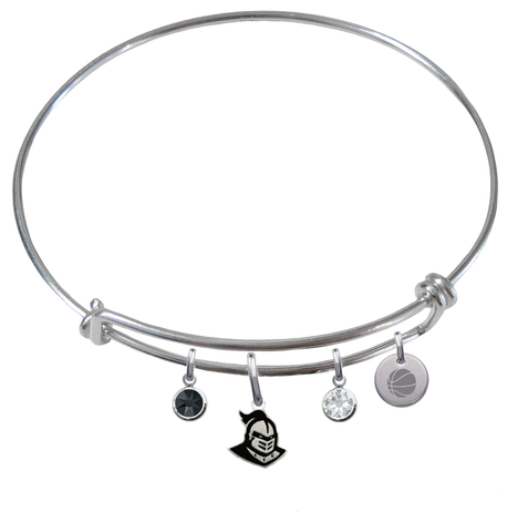 Central Florida Knights Basketball Expandable Wire Bangle Charm Bracelet