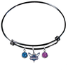 Charlotte Hornets BLACK Color Edition Expandable Wire Bangle Charm Bracelet