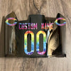 Chicago Bears Custom Name & Number Full Size Football Helmet Visor Shield Silver Chrome Mirror w/ Clips - CRUCIAL CATCH