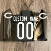 Chicago Bears Custom Name & Number Full Size Football Helmet Visor Shield Silver Chrome Mirror w/ Clips - WHITE