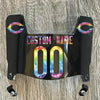 Chicago Bears Custom Name & Number Mini Football Helmet Visor Shield Black Dark Tint w/ Clips - CRUCIAL CATCH