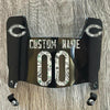 Chicago Bears Custom Name & Number Mini Football Helmet Visor Shield Black Dark Tint w/ Clips - MONEY PRINT
