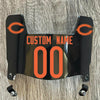 Chicago Bears Custom Name & Number Mini Football Helmet Visor Shield Black Dark Tint w/ Clips - ORANGE