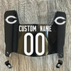 Chicago Bears Custom Name & Number Mini Football Helmet Visor Shield Black Dark Tint w/ Clips - WHITE