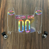 Chicago Bears Custom Name & Number Mini Football Helmet Visor Shield Clear w/ Clips - CRUCIAL CATCH