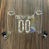 Chicago Bears Custom Name & Number Mini Football Helmet Visor Shield Clear w/ Clips - MONEY PRINT