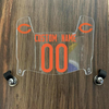Chicago Bears Custom Name & Number Mini Football Helmet Visor Shield Clear w/ Clips - ORANGE