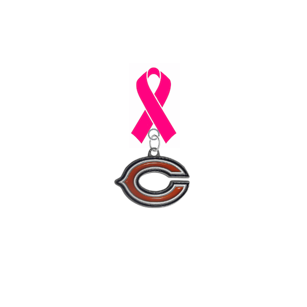 Chicago Bears NFL Breast Cancer Awareness / Mothers Day Pink Ribbon Lapel Pin