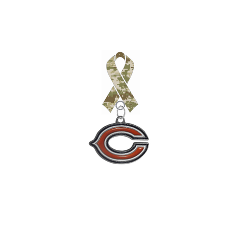 Chicago Bears NFL Salute to Service Military Appreciation Camo Ribbon Lapel Pin