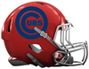 Chicago Cubs Custom Concept Red Mini Riddell Speed Football Helmet