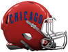 Chicago Cubs Custom Concept Red Mini Riddell Speed Football Helmet