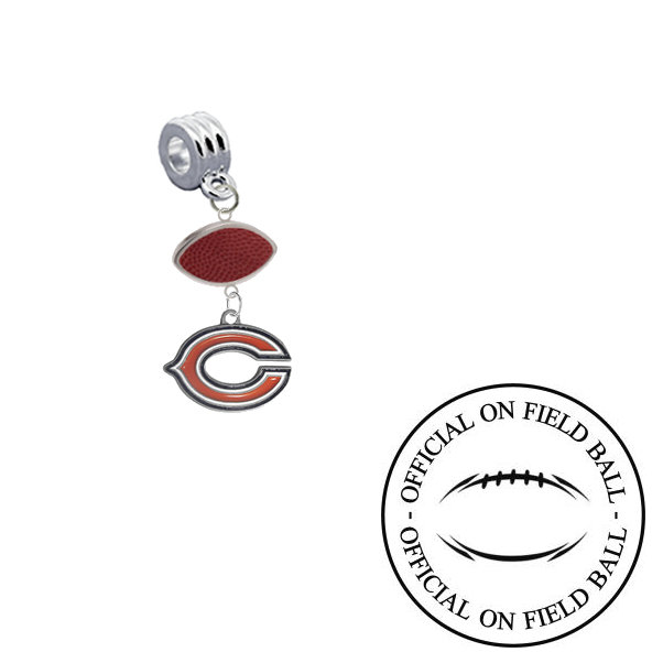 Chicago Bears On Field Football Universal European Bracelet Charm (Pandora Compatible)