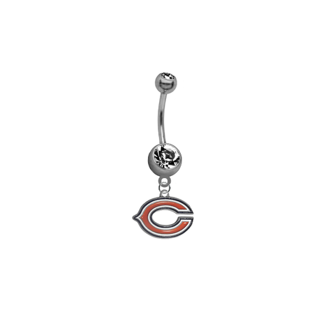 Chicago Bears NFL Football Belly Button Navel Ring