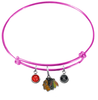Chicago Blackhawks Color Edition PINK Expandable Wire Bangle Charm Bracelet