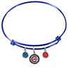 Chicago Cubs Blue MLB Expandable Wire Bangle Charm Bracelet
