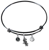 Chicago White Sox Black MLB Expandable Wire Bangle Charm Bracelet