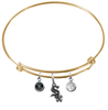 Chicago White Sox Gold MLB Expandable Wire Bangle Charm Bracelet
