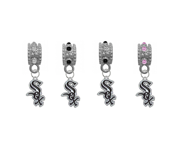 Chicago White Sox MLB Baseball Crystal Rhinestone European Bracelet Charm