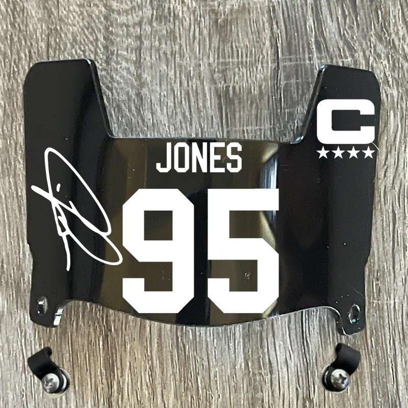 Kansas City Chiefs Chris Jones Mini Football Helmet Visor Shield Black Dark Tint w/ Clips - PICK COLOR