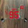 Kansas City Chiefs Chris Jones Mini Football Helmet Visor Shield Clear w/ Clips - PICK COLOR