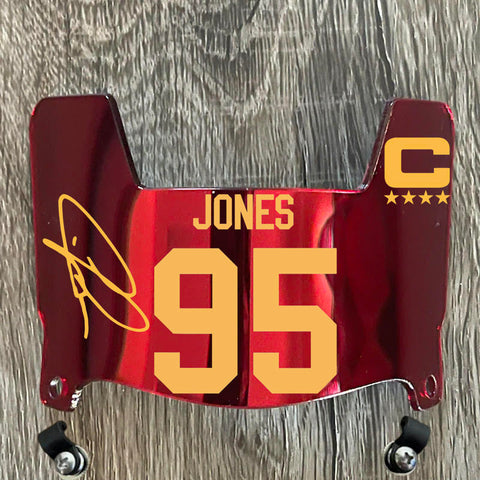 Kansas City Chiefs Chris Jones Mini Football Helmet Visor Shield Red Chrome Mirror w/ Clips - PICK COLOR