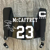 San Francisco 49ers Christian McCaffrey Mini Football Helmet Visor Shield Black Dark Tint w/ Clips