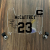 San Francisco 49ers Christian McCaffrey Mini Football Helmet Visor Shield Clear w/ Clips
