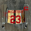 San Francisco 49ers Christian McCaffrey Mini Football Helmet Visor Shield Silver Chrome Mirror w/ Clips