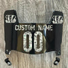 Cincinnati Bengals Custom Name & Number Mini Football Helmet Visor Shield Black Dark Tint w/ Clips - MONEY PRINT