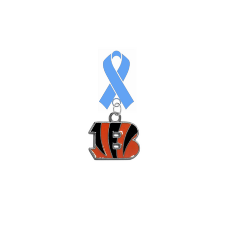 Cincinnati Bengals NFL Prostate Cancer Awareness / Fathers Day Light Blue Ribbon Lapel Pin