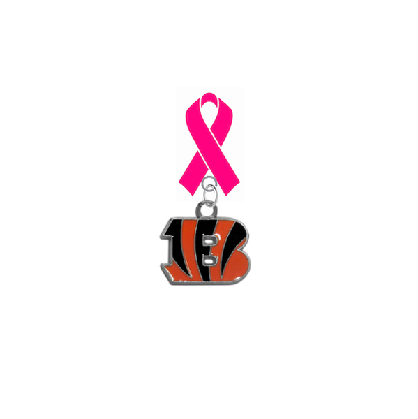 Cincinnati Bengals NFL Breast Cancer Awareness / Mothers Day Pink Ribbon Lapel Pin
