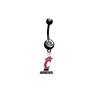 Cincinnati Bearcats BLACK College Belly Button Navel Ring