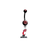 Cincinnati Bearcats BLACK w/ RED GEM College Belly Button Navel Ring
