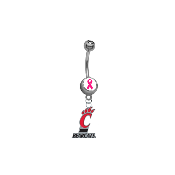 Cincinnati Bearcats Breast Cancer Awareness Belly Button Navel Ring
