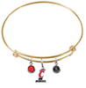 Cincinnati Bearcats GOLD Expandable Wire Bangle Charm Bracelet