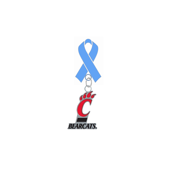 Cincinnati Bearcats Prostate Cancer Awareness / Fathers Day Light Blue Ribbon Lapel Pin